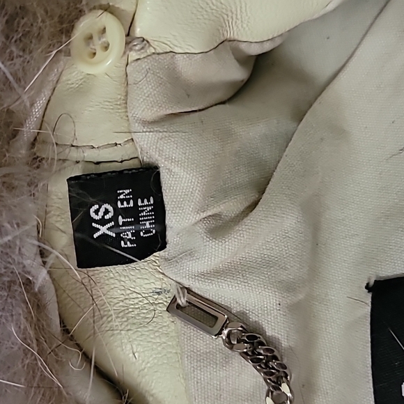 Andrew Mark Leather Coyote Fur Jacket Size  XS - Picture 9 of 16